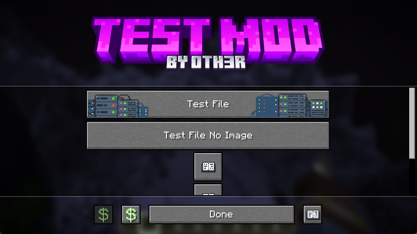 main config screen